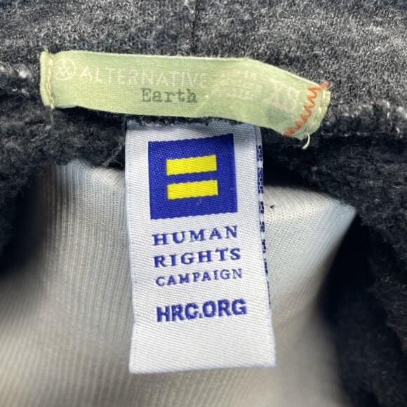 HTF Human Rights Campaign Love Conquers Hate Hoodie Sz XS Gray LGBT Equality - Picture 5 of 6